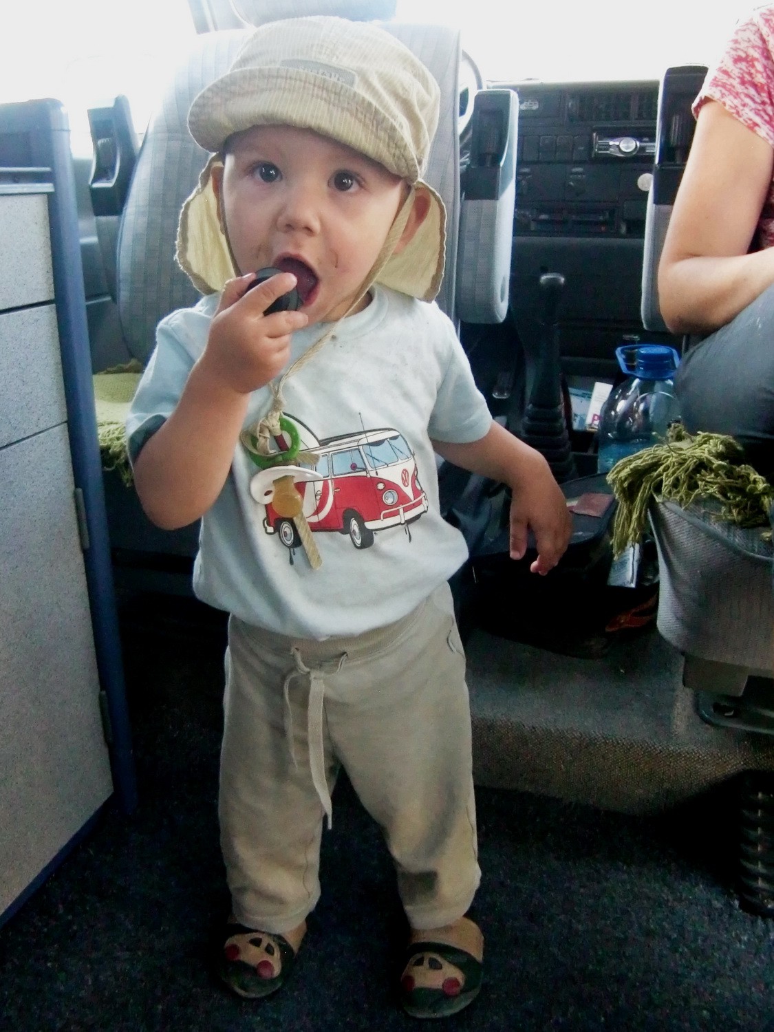 One year old Knud in our camping car